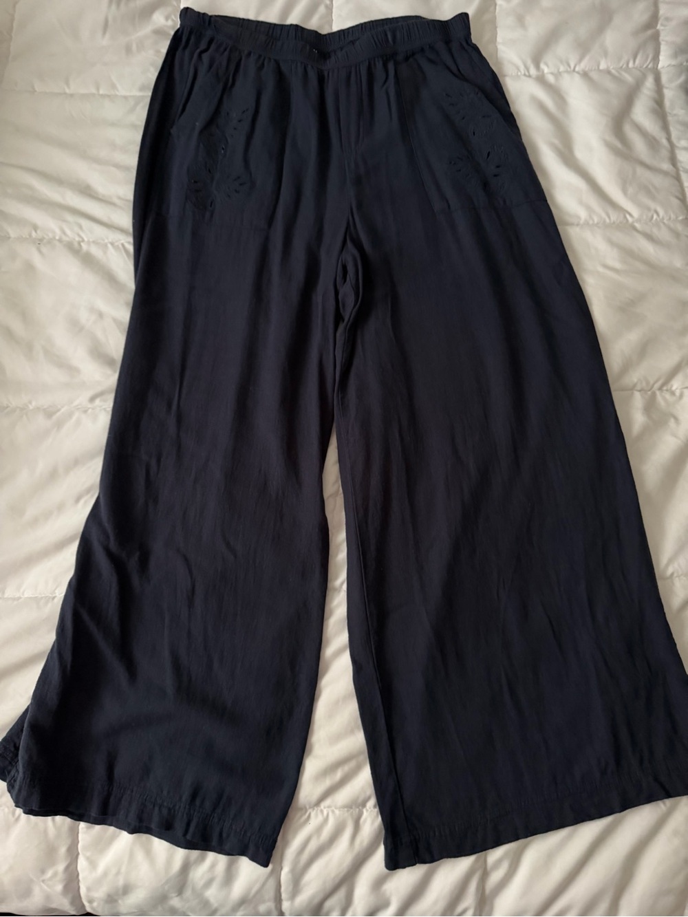 Splendid Wide-Leg Navy Pants